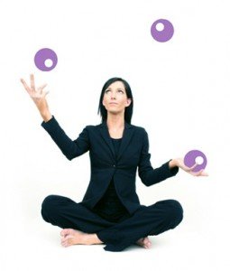 women juggle health