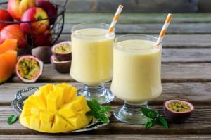 mango and peach protein shake