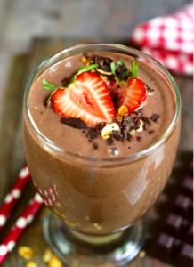 chocolate strawberry protein shake