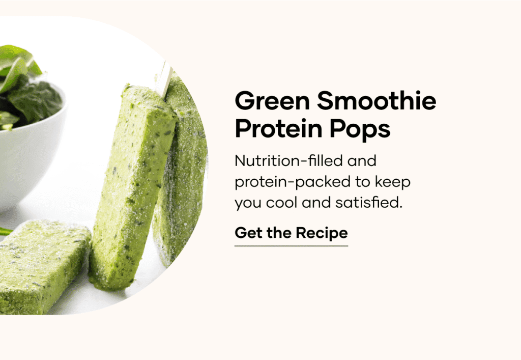 green smoothie protein pops